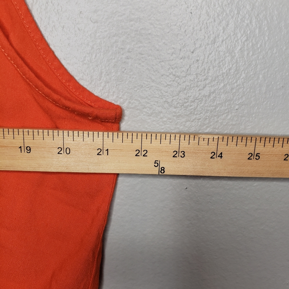 Lou & Grey XL NWT orange linen knot tank top - Picture 6 of 6